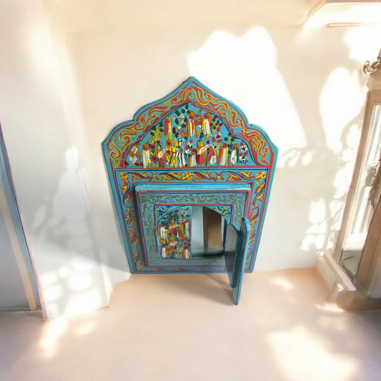 ESPEJO PUERTA PARAISO AZUL